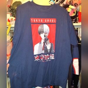 Tokyo Ghoul Graphic T-Shirt Extra Large Men's Women's Anime Manga Blue